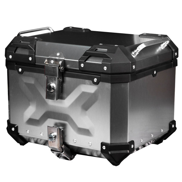 MALETA REX E-70 TOP CASE ALUMINIO 45 LTS GRIS
