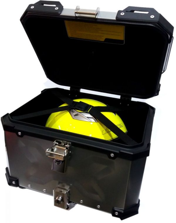 MALETA REX E-70 TOP CASE ALUMINIO 45 LTS GRIS - Image 2