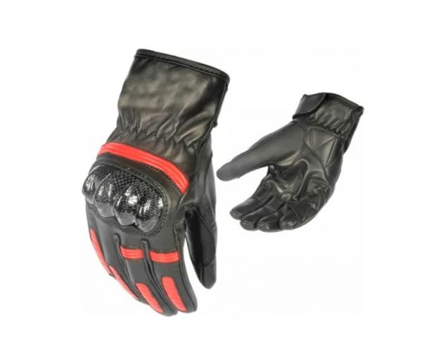 GUANTE CON PROTECCION NEGRO/ROJO 786-777