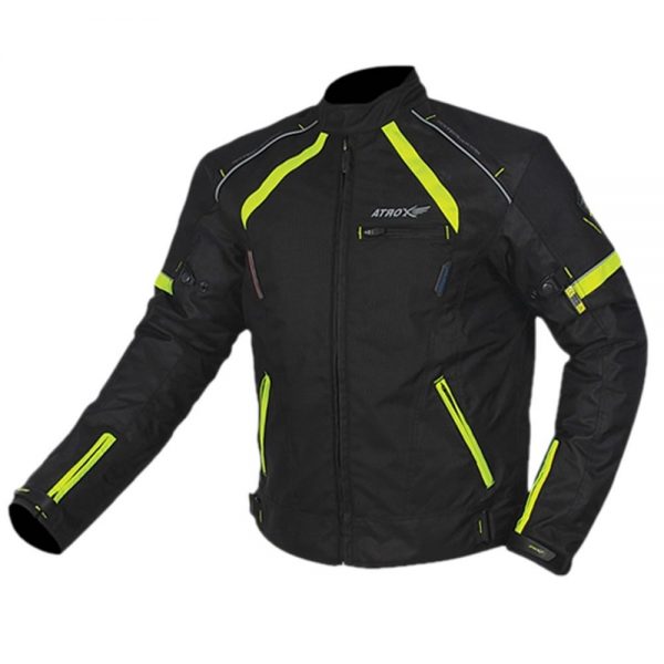CHAQUETA ATROX AT2129 HOMBRE NEGRA AMARILLA