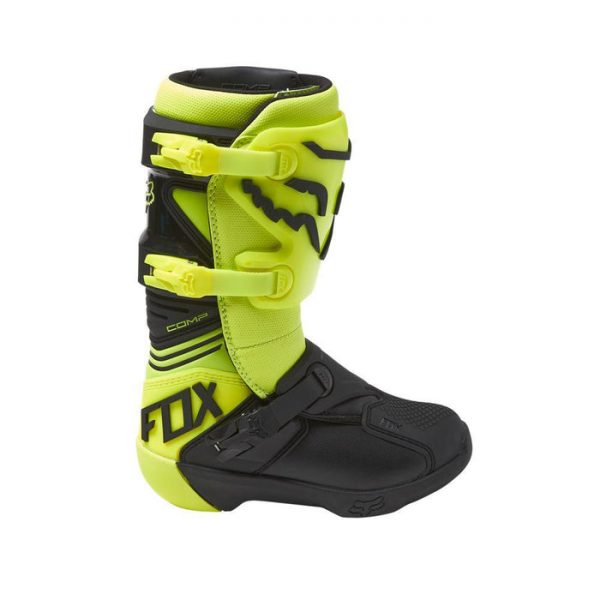 Botas Moto Niño Comp Amarillo Fox - Image 2